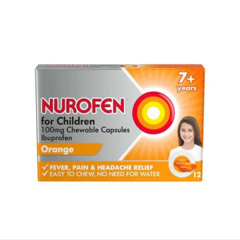 Nurofen for Children 100mg Chewable Capsules Orange