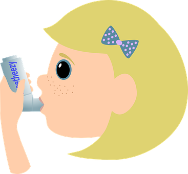 Child using an inhaler